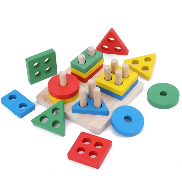 Geometric Stacking Shapes Board