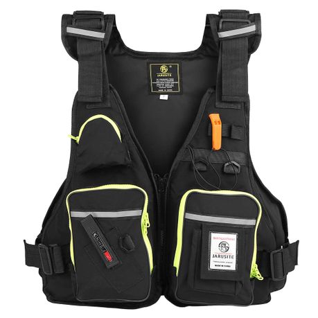 Fly Fishing Jacket Vest Life Fishing Vest Backpack Camo Yellow/Black  95kg/209lbs