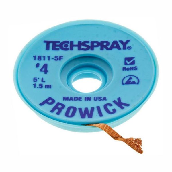 Desoldering braid / wick in 2.5mm wide copper tape in a 1.5m blue reel