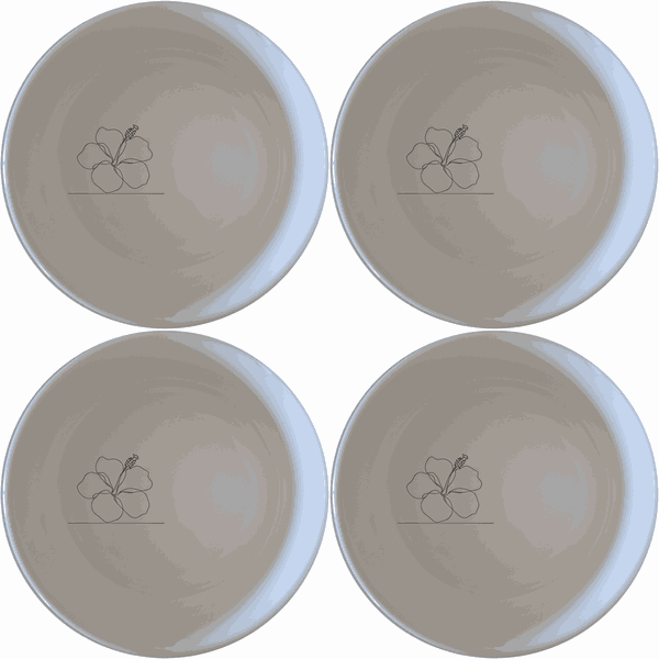 Delicate Hibiscus Flower Bowl Set of 4 - Range 4