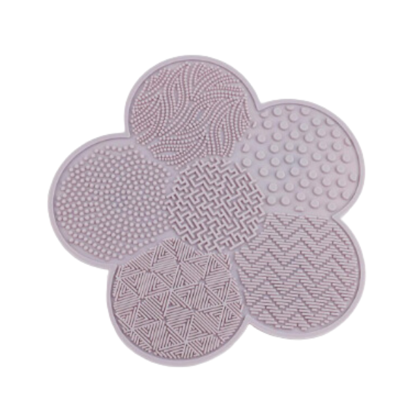 Silicone Portable Reusable Makeup Brush Cleaning Mat - Mauve