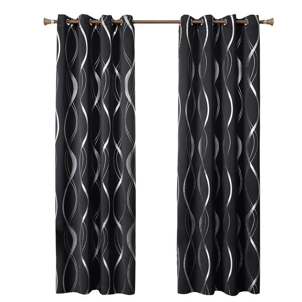Blackout Thermal Insulation Sun Protection Curtains - Gray