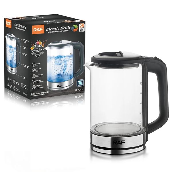 RAF 2.5L glass electric kettle tea maker kettle boiler