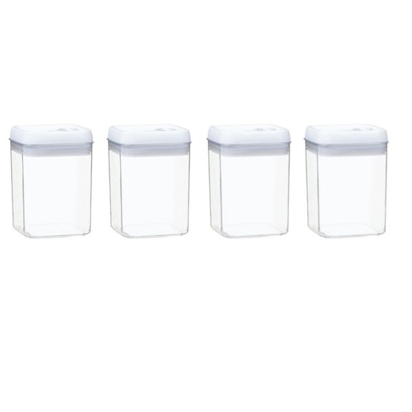 Pack of 4 - 1.7L Narrow Style TRENDZ food canisters