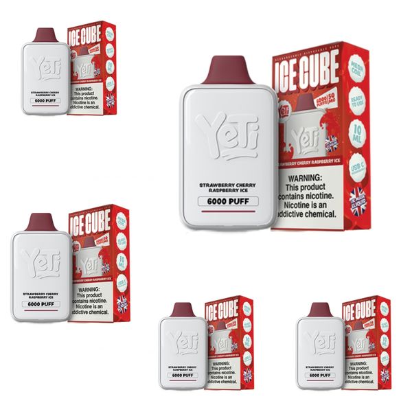 Yeti Ice Cube 6k Vape - Strawberry Cherry Raspberry Ice (Pack of 5)