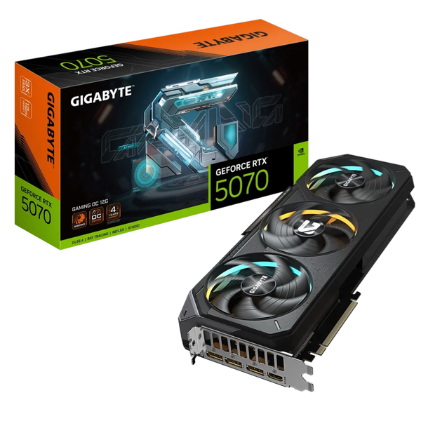 GIGABYTE GeForce RTX 5070 GAMING OC 12G Graphics Card - 12GB GDDR7, 2625MHz