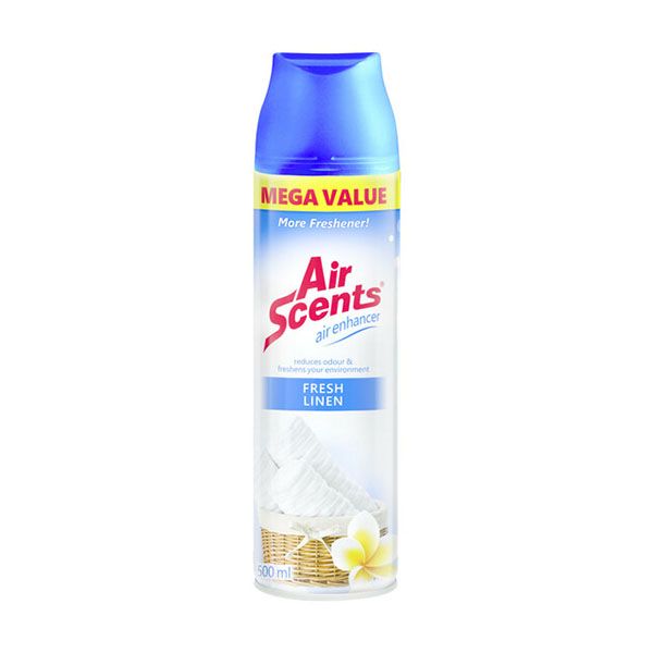 Air Scents Aerosol Air Enhancer Fresh Linen (6 x 200ml)
