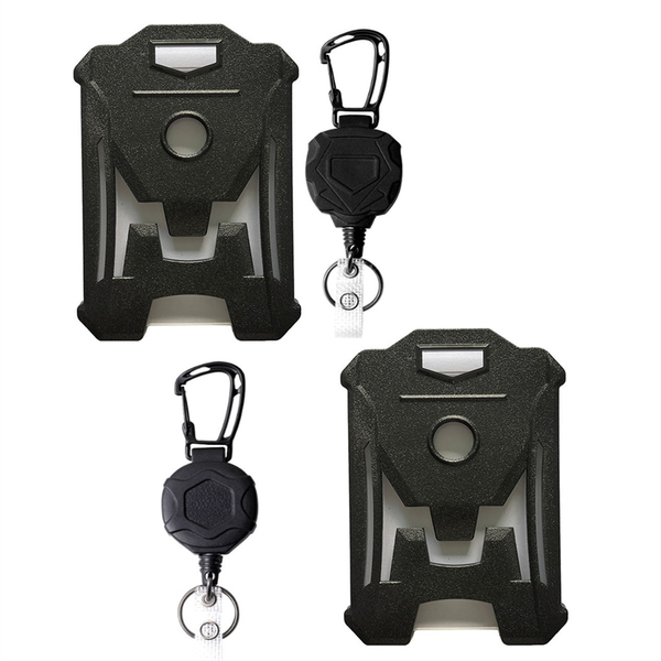 2 Pack Retractable Badge Holder Heavy Duty Badge Reel Keychain