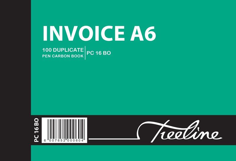 Treeline A6L - Duplicate Pen Carbon Book - Invoice - Pack of 10
