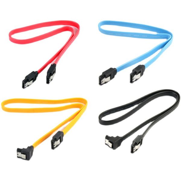4-Pack Locking SATA 3.0 Cables - 8-Core Copper SSD Data Cables