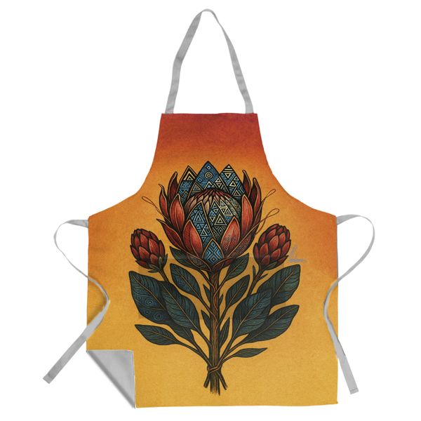 Sunrise Protea Embrace Apron by Nathan Pieterse