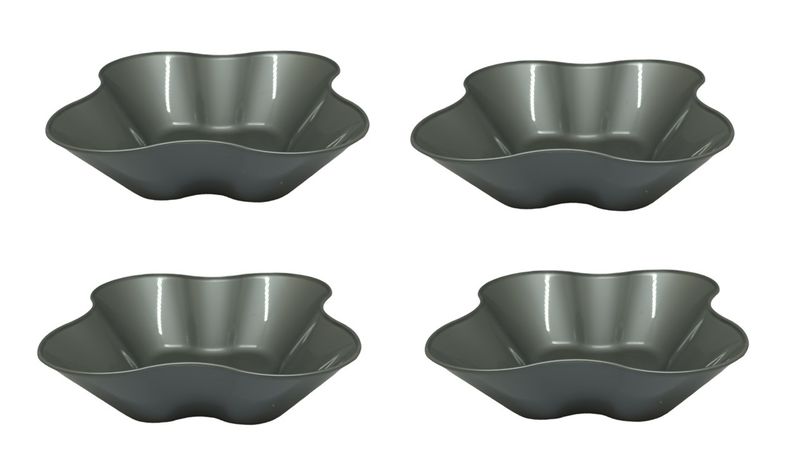 Plastic Snack &amp; Dip Bowl Set Of 4