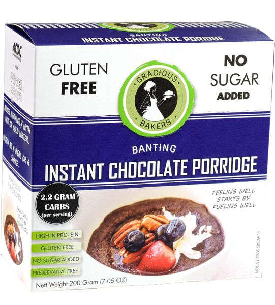 Gracious Bakers - Instant Chocolate Porridge 600g - 3 x 200g