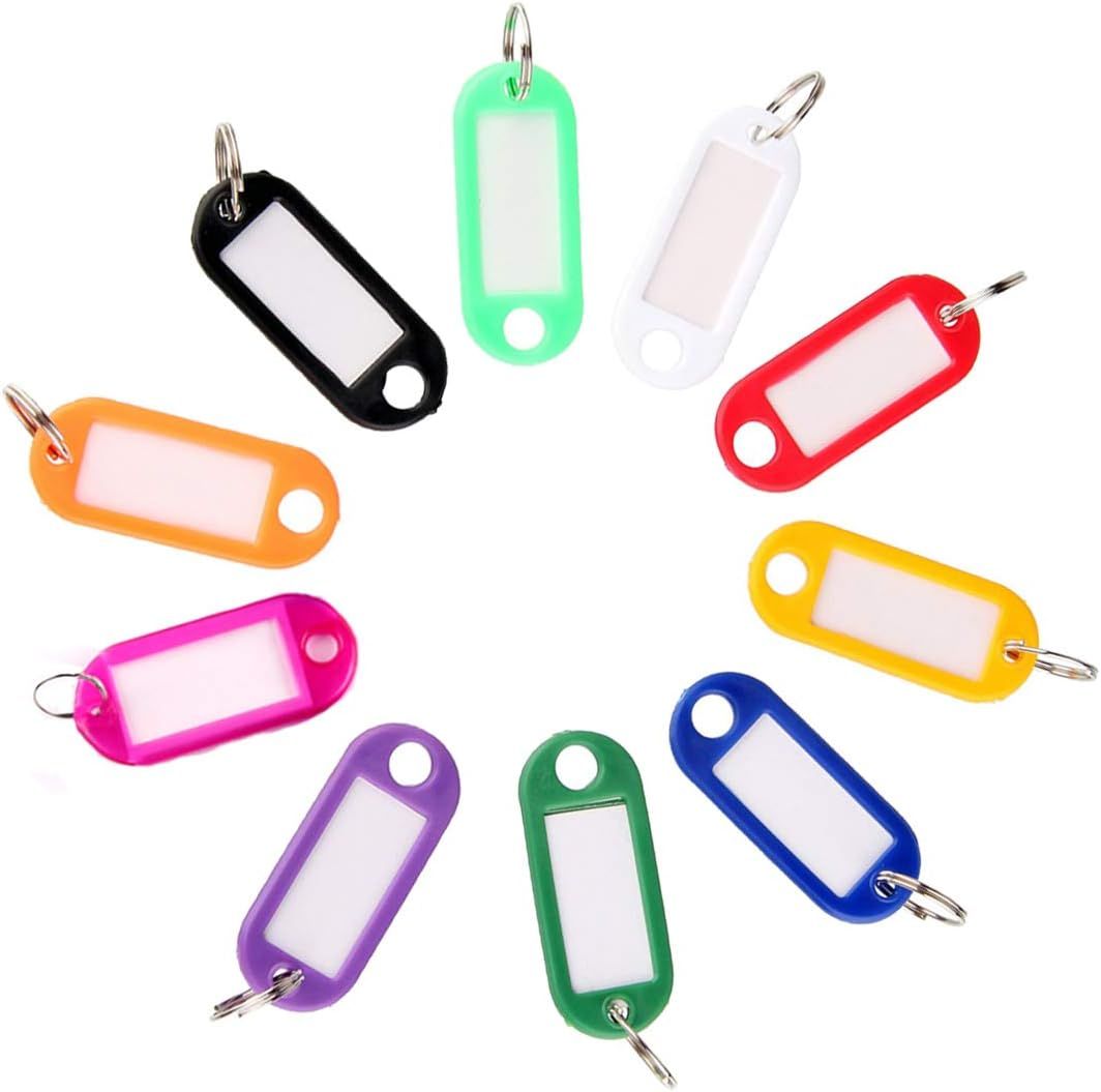 Colorful Blank Soft PP PVC Plastic Car Key Tag Key Holder 10PCS