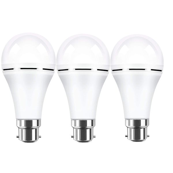 Battery Operated, Rechargeable Emergency 9W LED Bulb, BASE:B22-3 in a pack