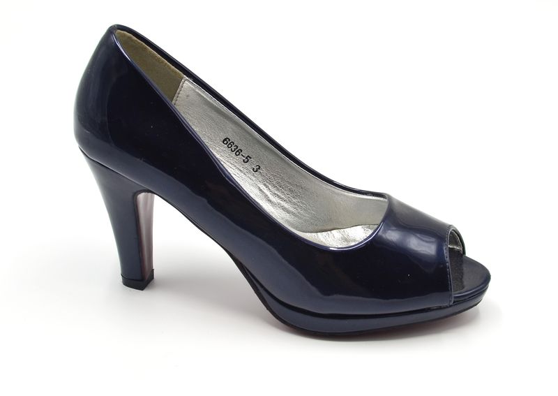 TTP Ladies Glossy Peep Toe Platform High Heel