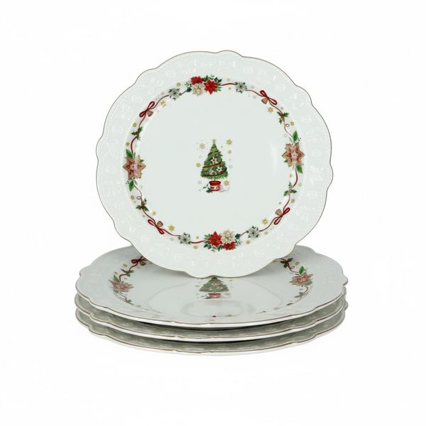 SDG-15 Holiday Cheer Christmas Tree DinnerPlate (SET OF 4PCS)