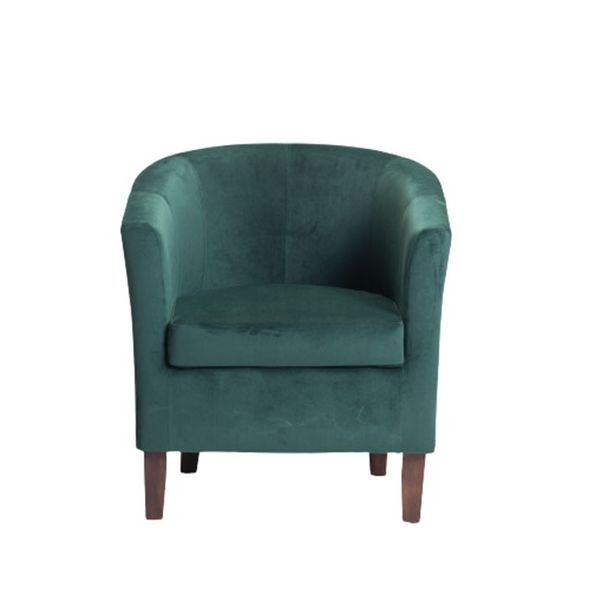 Kelly Velvet Tub Armchair - Forest Green