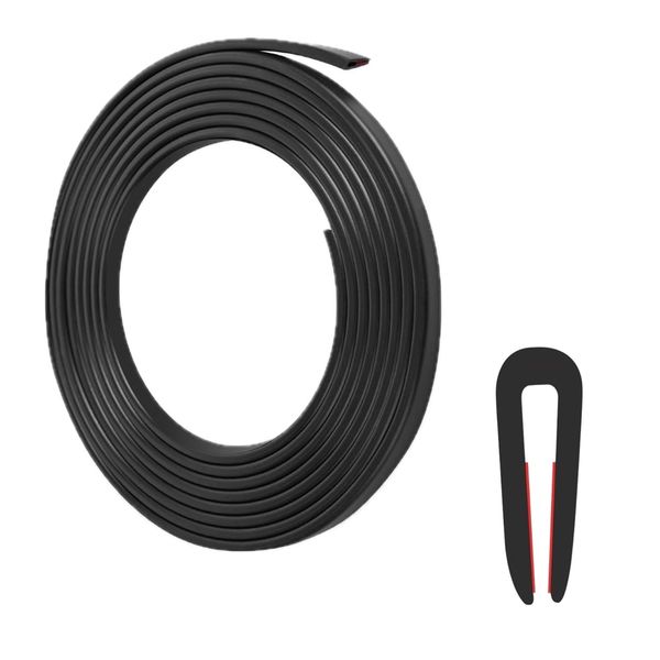 DIY Craft Self Adhesive Rubber Edge Trim Protector U Channel (1.6cm) - 3m