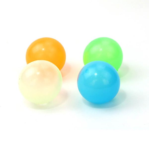 Luminescent Stress Relief Sticky Balls - 4 Pack