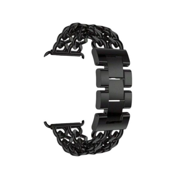 Double Chain Stainless Steel Apple Watch Band 42mm/44mm/45mm/49m - Black