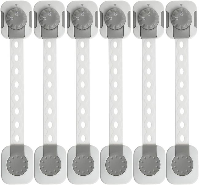 6-Pack Child Safety Locks Baby Safety Latches, Child Proof Cabinet Latches