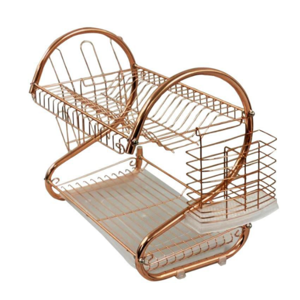 Dish Rack 2 Tier of Stainless - Rose Gold