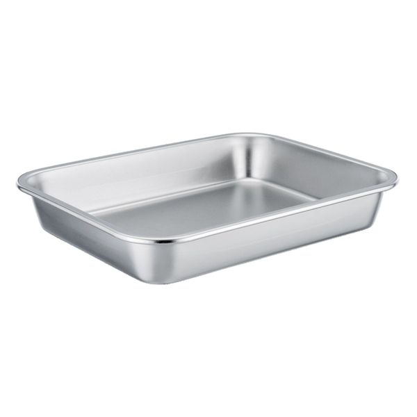 Regent - Rectangular Roasting Dish Stainless Steel -26 x 20 x 5.5 cm