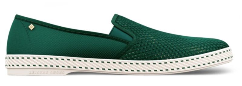 Rivieras Classic Canvas &amp; Mesh Slip On Green