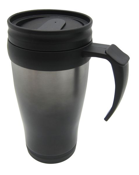 Travel Mug - Insulated Stainless Steel Black Ombre 470ml