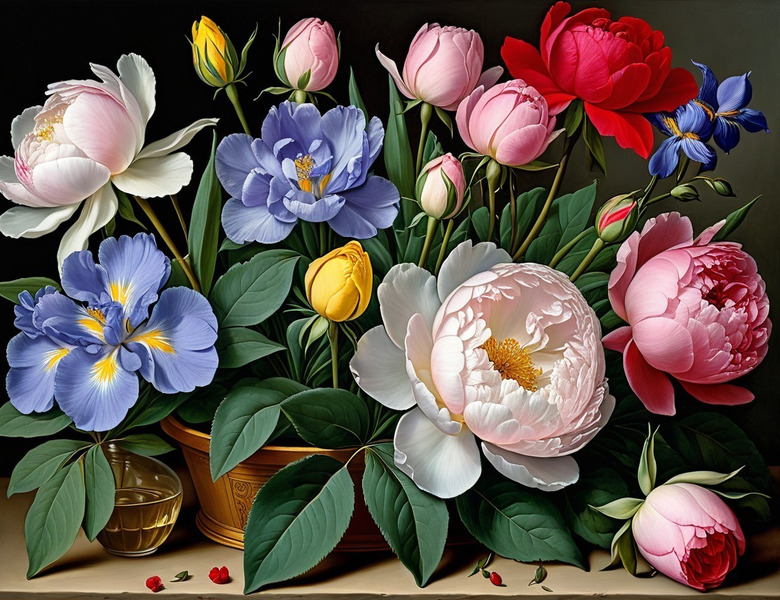 Modern Canvas Wall Art Home Decor -Floral Bouquet