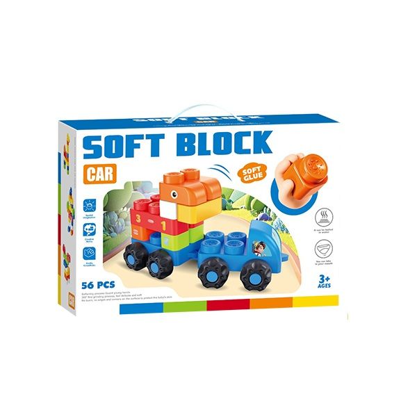 Soft Rubber Blocks 56 Piece