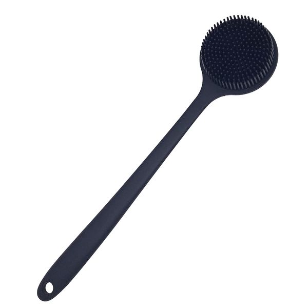 Back Scrubber for Shower Soft Silicone Bath Body Brush with Long Handle
