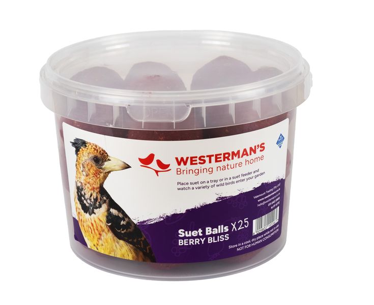 Westerman's 25 x Suet Ball Value Tub - Berry Flavour