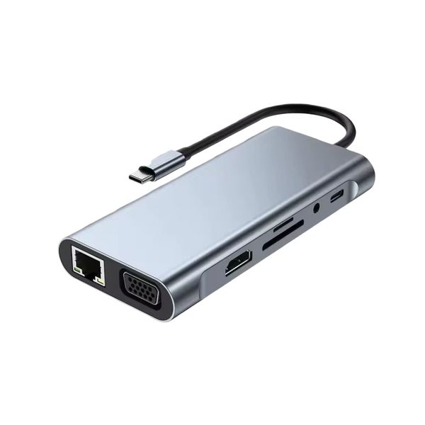 11-in-1 Type C Hub Docking Station Compatible with MacBook Pro Air