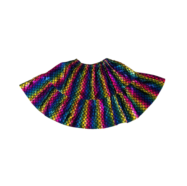 Dress Up Shimmering Rainbow Mermaid Tutu Skirt