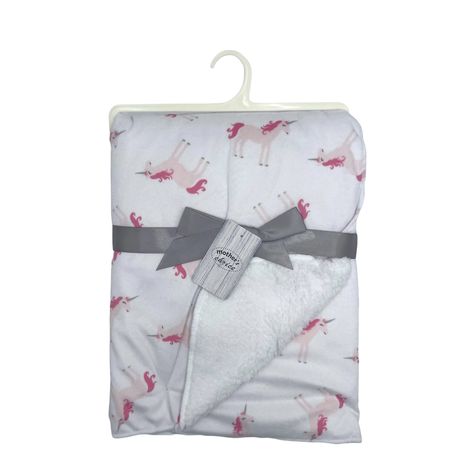 Mothers Choice Micromink Furlined Baby Blanket Unicorn Shop