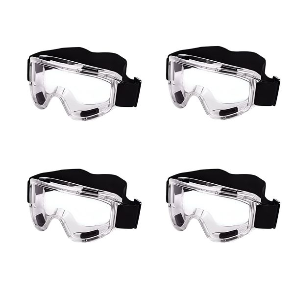 4 Pack OK Mono Safety Goggles | Workshop &amp; Industrial Eye Protection