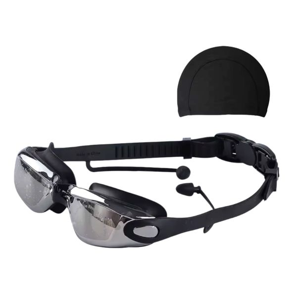 HD Lens Anti-fog Swim Goggles and Swim Cap