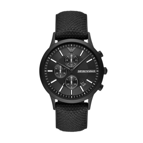 Armani Mens Black Nylon Watch AR11457 Daily Sale Shop