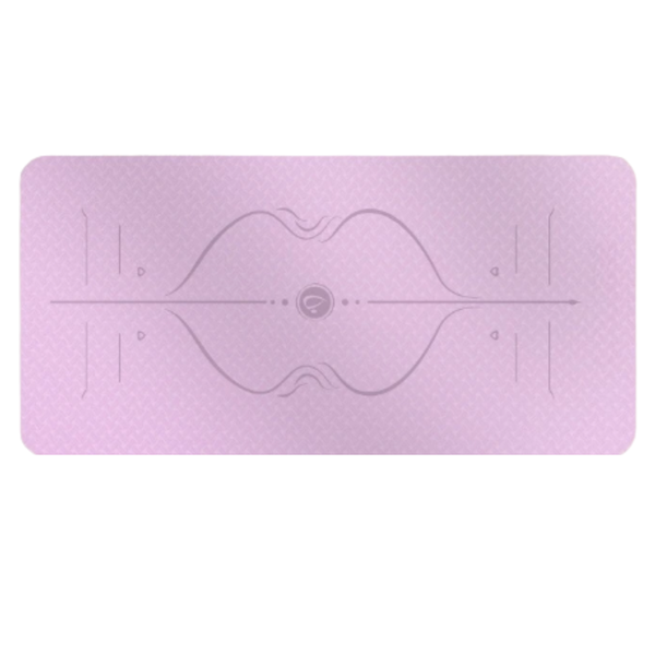 Premium Non-Slip TPE Yoga Mat with Alignment Lines for Pilates