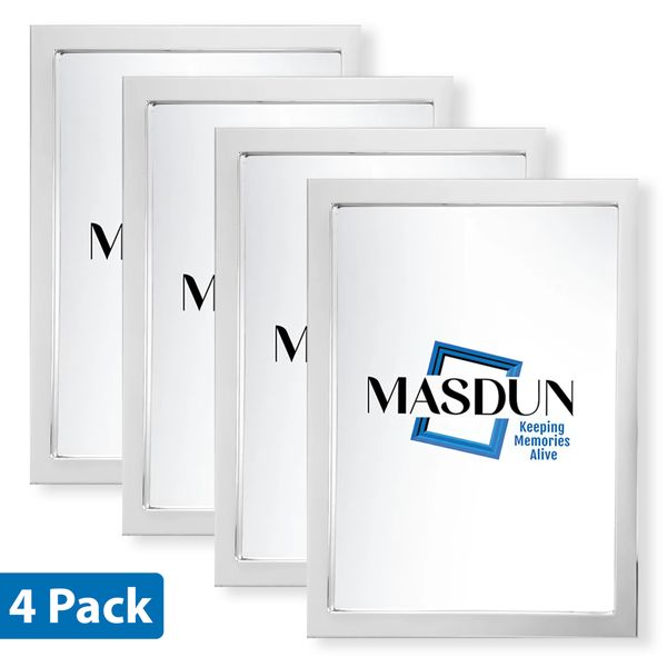 Masdun Silver Plated Picture Frames - Portrait - 189S01 - 4 Pack