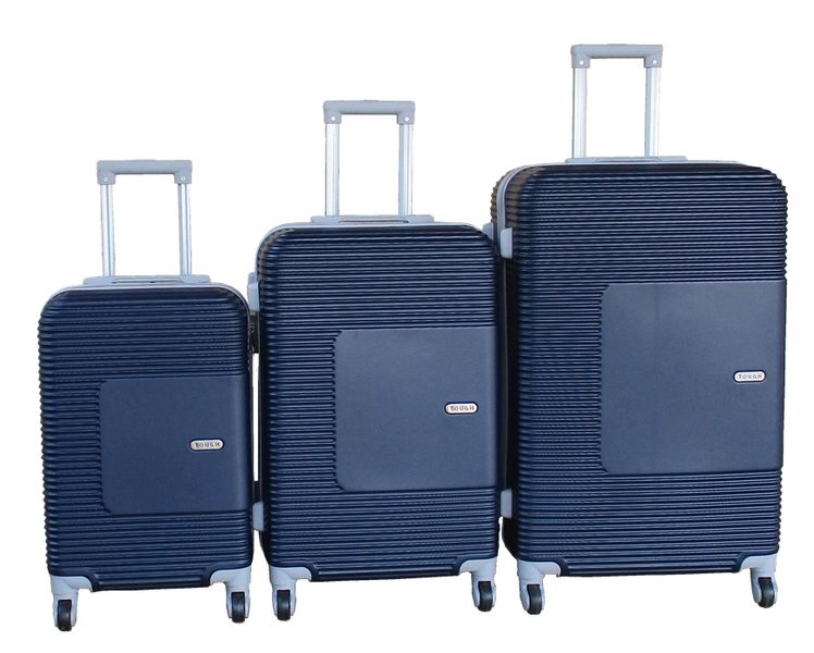 Tough ABS Black Trolley Case Set of 3 - Durable, Stylish, Spinner Wheels