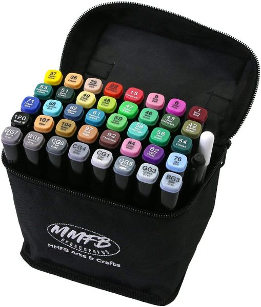 Artist Permanent Markers - Dual Tip - 24 Set Multicolor