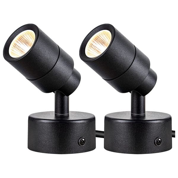 2 Pack Led Spot Lights Indoor 3W Up Floor Spotlight 3000K Us Plug