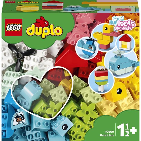LEGO® DUPLO® Classic Heart Box 10909 Building Toy Set; Educational Toys for Toddlers (80 Pieces)