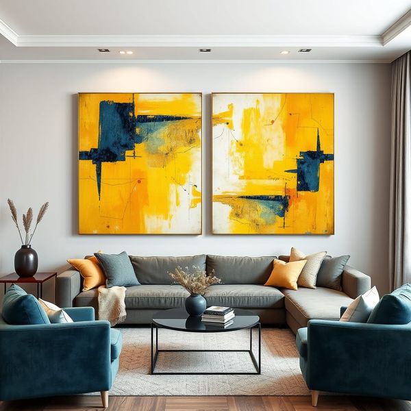 Canvas Wall Art: 2 - Piece Set - Prismatic Pathways