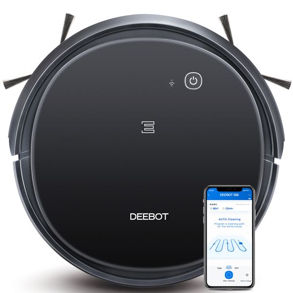 Ecovacs Deebot 500 Robot Vacuum Cleaner - Motion Navigation, 110min Runtime
