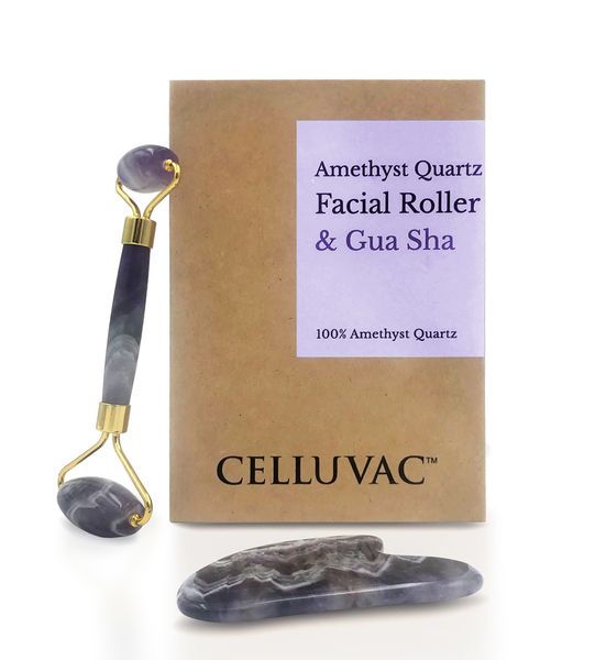 Amethyst Roller and Gua Sha Combo