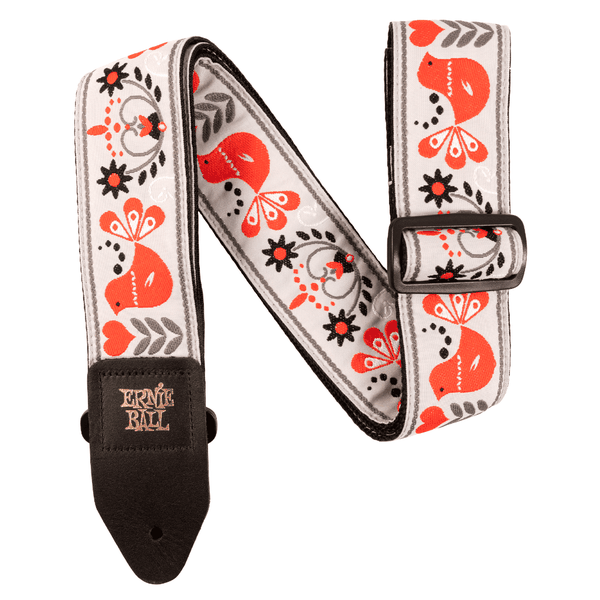 Ernie Ball 4689 - Red Bird Winter Jacquard Guitar Strap